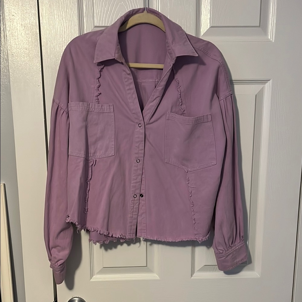 Lavender Button-Up Coat